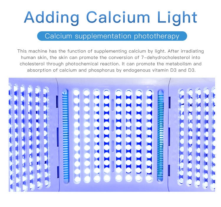Bornbyme LED Light Therapy 7 Led Light Therapy Combines Calcium