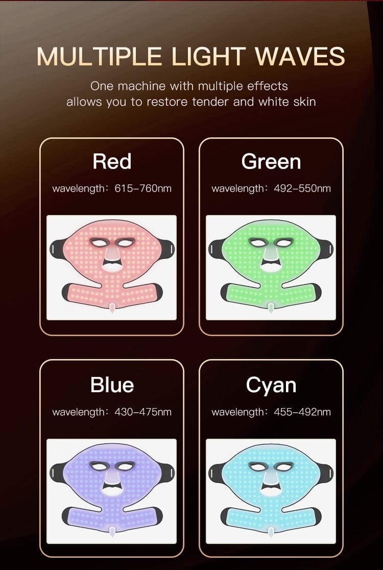 bornbyme LED Light Therapy 7 Light LED Face Mask Therapy