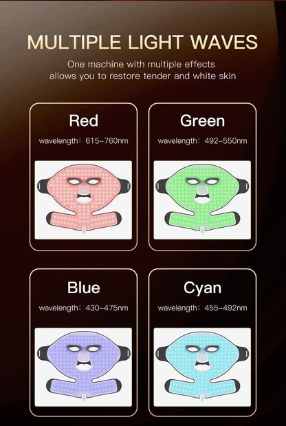 bornbyme LED Light Therapy 7 Light LED Face Mask Therapy