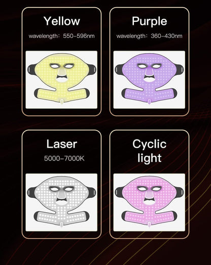 bornbyme LED Light Therapy 7 Light LED Face Mask Therapy