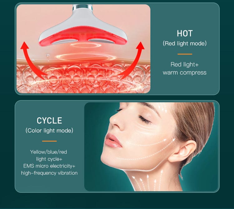 bornbyme LED Light Therapy LED Light Therapy for Face and Neck Remove Acne Glow Lift & Smooth Skin