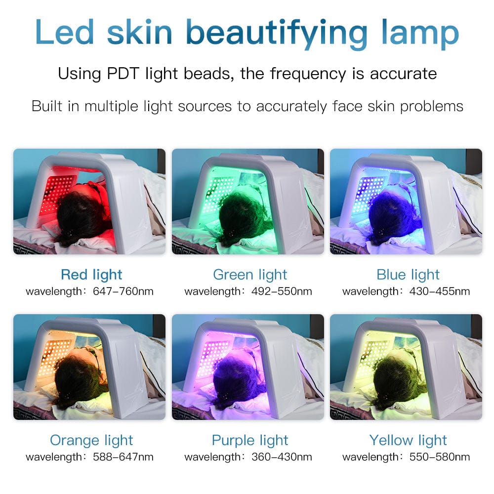 bornbyme LED Light Therapy LED Light Therapy with Hydrating Spray 7 Color Facial Machine
