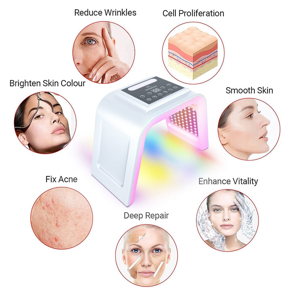 bornbyme LED Light Therapy LED Light Therapy with Hydrating Spray 7 Color Facial Machine