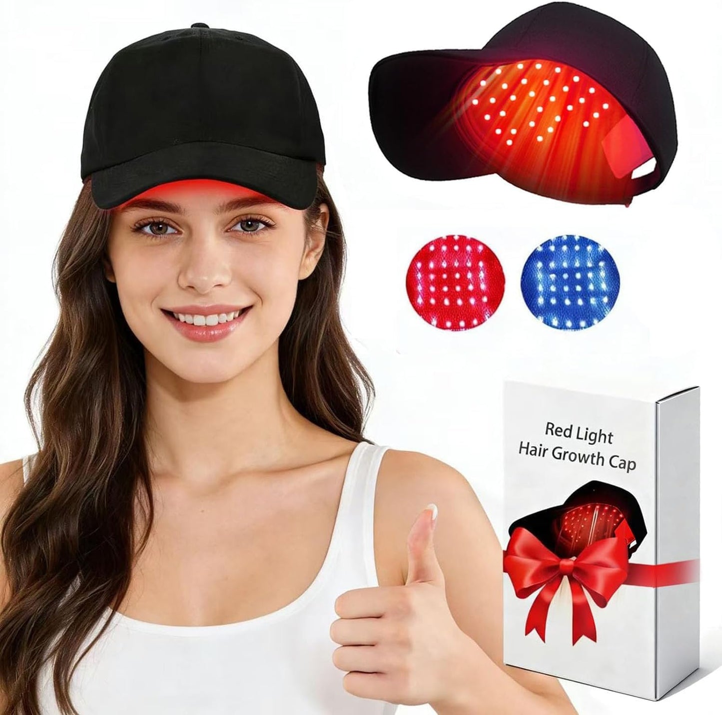 Bornbyme LED Light Therapy Red Light Therapy Cap for Hair Growth Laser Hat