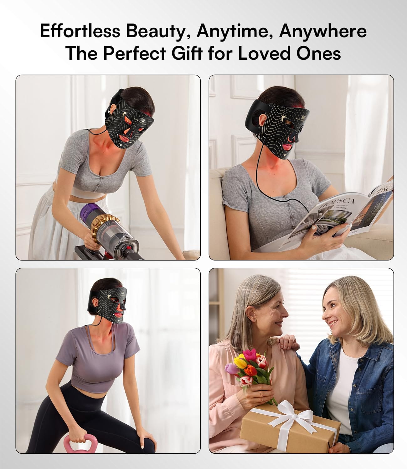 Bornbyme LED Light Therapy Red Light Therapy Mask for Face and Neck