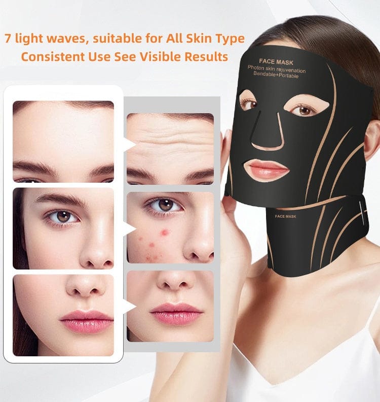 Bornbyme LED Light Therapy Red Light Therapy Mask for Face and Neck