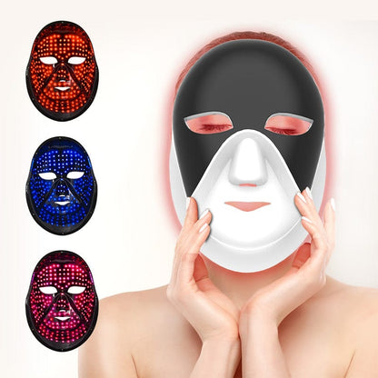 bornbyme LED Light Therapy White LED Face Mask 3 Light Therapy for Face