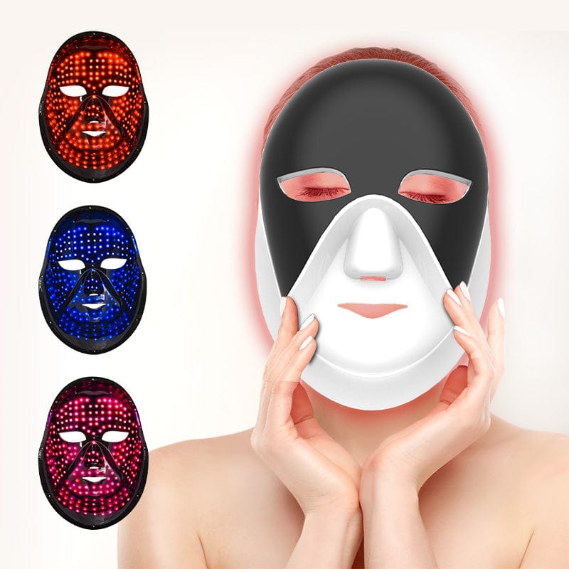 bornbyme LED Light Therapy White LED Face Mask 3 Light Therapy for Face