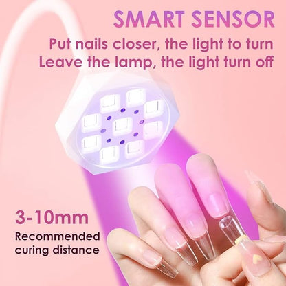 bornbyme Nail Product 30W Rechargeable Smart UV Lamp Flower
