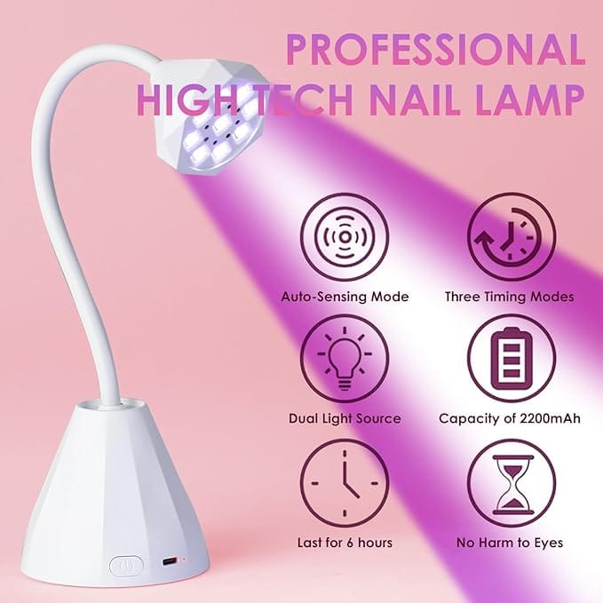 bornbyme Nail Product 30W Rechargeable Smart UV Lamp Flower