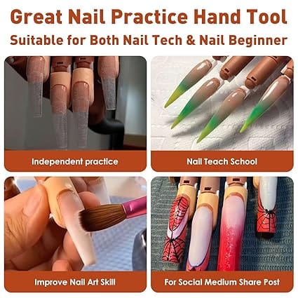 bornbyme Nail Product Flase Acrylic Nail Practice Hand Complete Kit