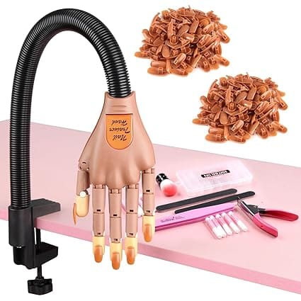 bornbyme Nail Product Flase Acrylic Nail Practice Hand Complete Kit