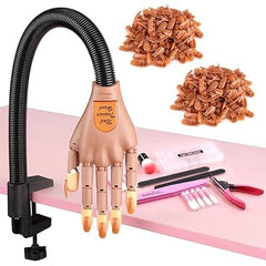 bornbyme Nail Product Flase Acrylic Nail Practice Hand Complete Kit