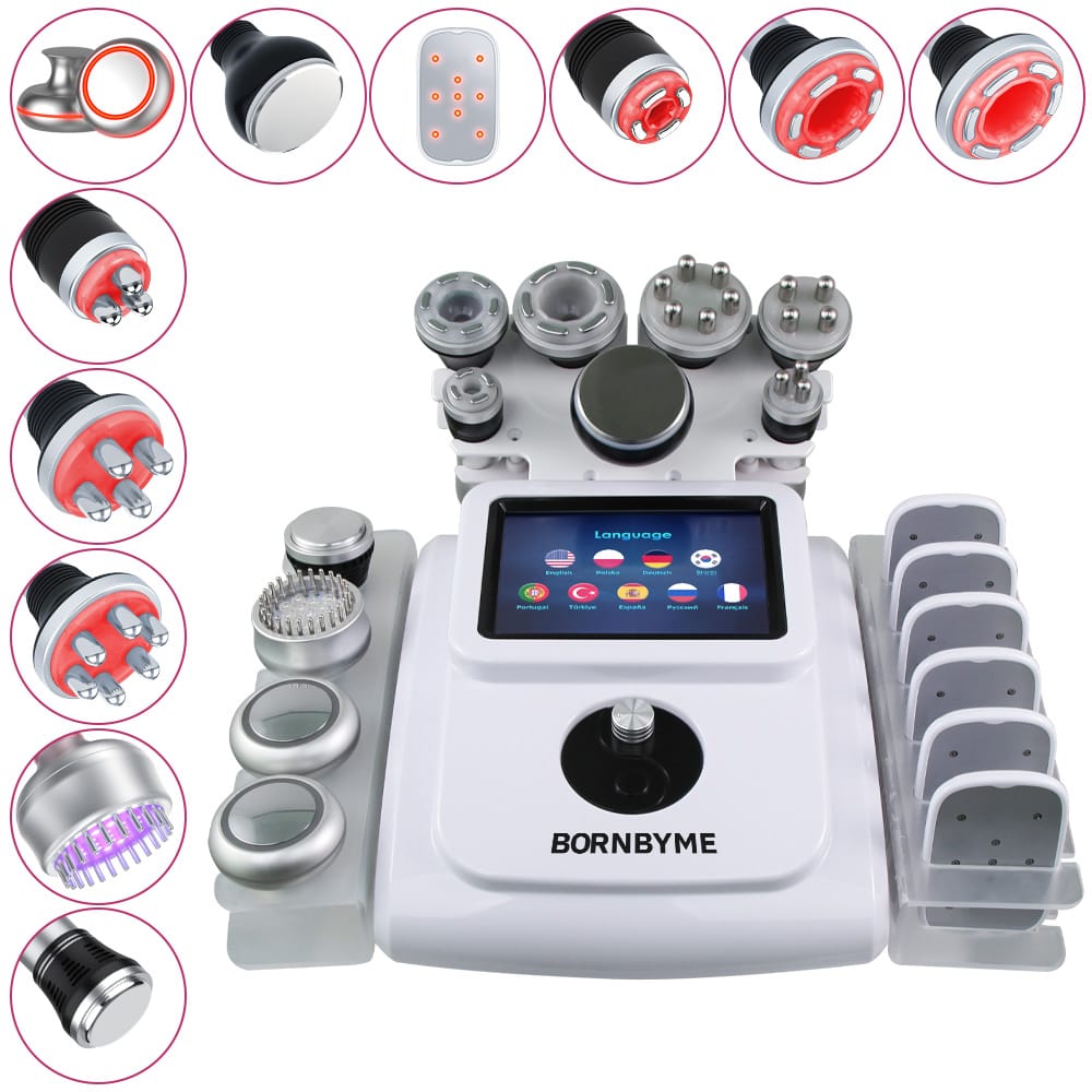 Bornbyme Ultrasonic Cavitation Machine 11 In 1 80K Body Sculpting Cavitation Machine with Laser