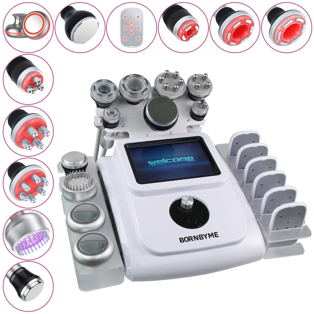 Bornbyme Ultrasonic Cavitation Machine 11 In 1 80K Body Sculpting Cavitation Machine with Laser