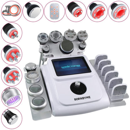 Bornbyme Ultrasonic Cavitation Machine 11 In 1 80K Body Sculpting Cavitation Machine with Laser
