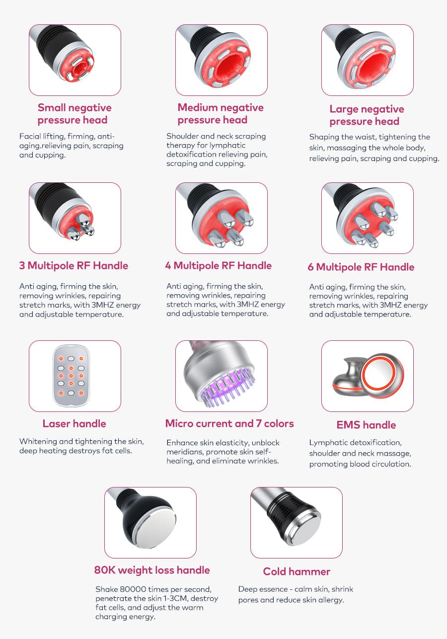 Bornbyme Ultrasonic Cavitation Machine 11 In 1 80K Body Sculpting Cavitation Machine with Laser Fat Reduction