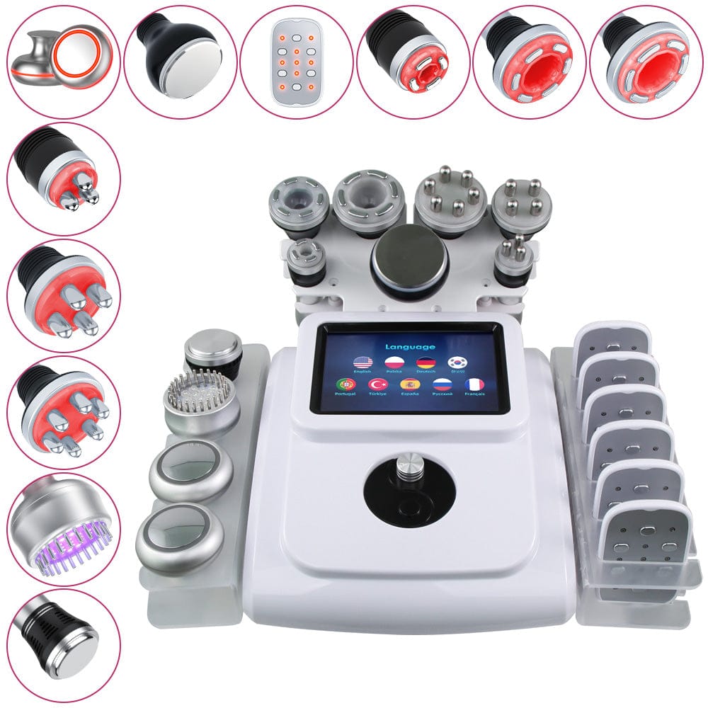 Bornbyme Ultrasonic Cavitation Machine 11 In 1 80K Body Sculpting Cavitation Machine with Laser Fat Reduction