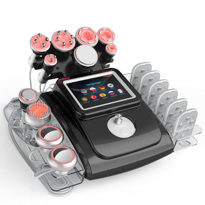 Bornbyme Ultrasonic Cavitation Machine 11 In 1 80K Body Sculpting Cavitation Machine with Laser Fat Reduction Black