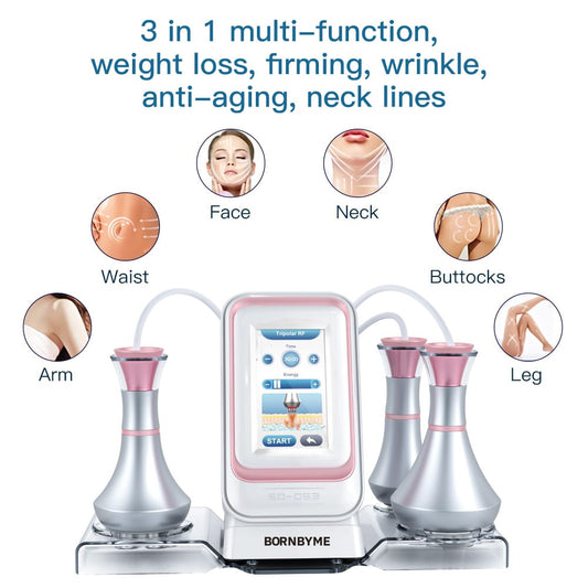 bornbyme Ultrasonic Cavitation Machine 3 IN 1 80K Ultrasonic Cavitation Machine for Home Beauty Care