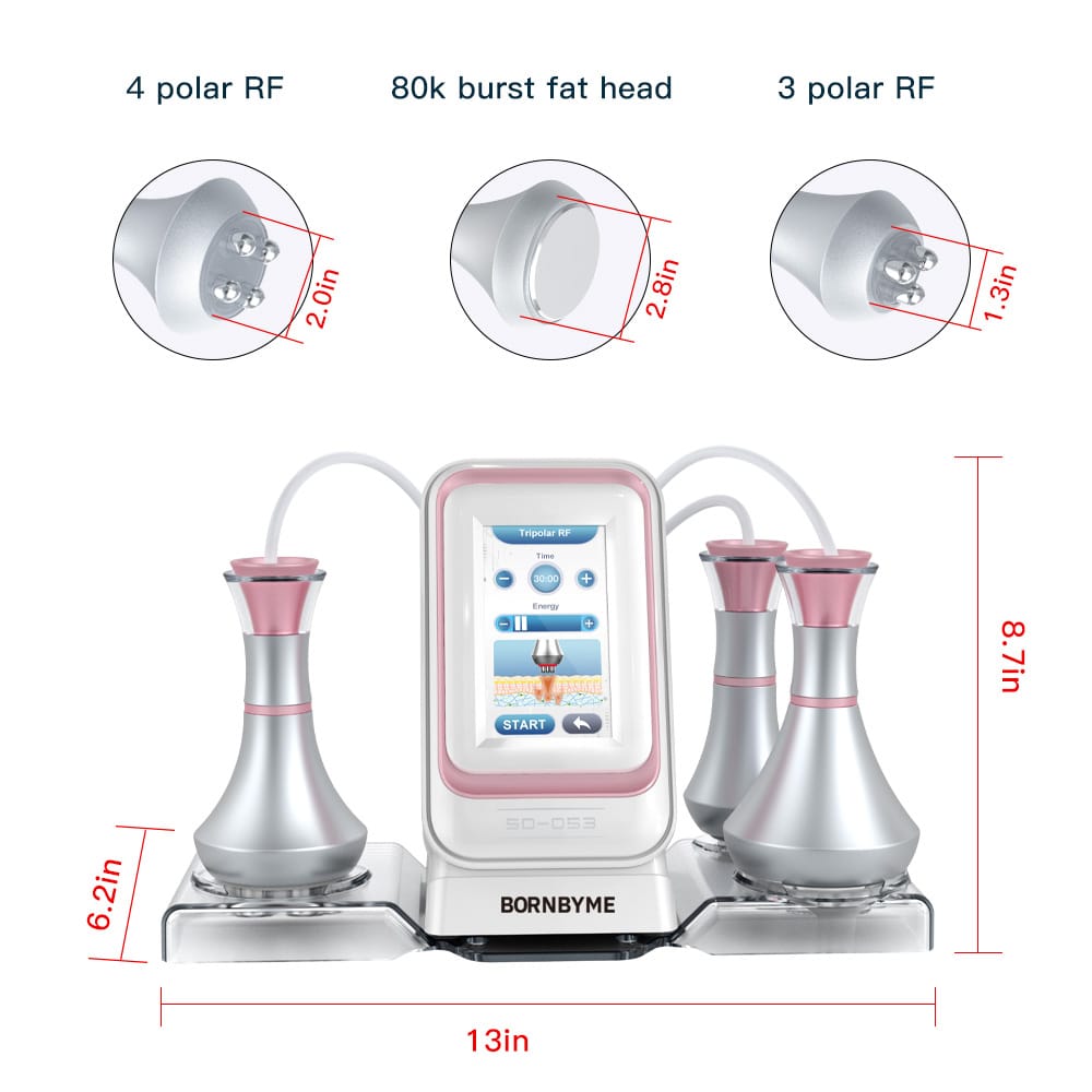 bornbyme 3 IN 1 80K Ultrasonic Cavitation Machine for Home Beauty Care