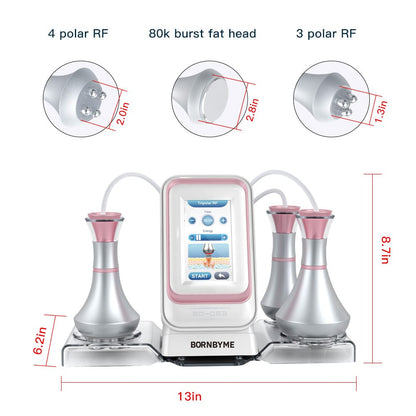 bornbyme 3 IN 1 80K Ultrasonic Cavitation Machine for Home Beauty Care