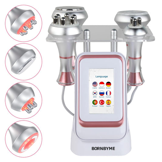 Bornbyme Ultrasonic Cavitation Machine 4 IN 1 80K Ultrasonic Cavitation RF Machine for Body Contouring & Skin Tightening