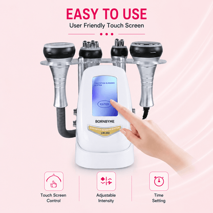 Bornbyme Ultrasonic Cavitation Machine 40K 4 IN 1 Ultrasonic Cavitation Machine for Body Sculpting & Skin Tightening