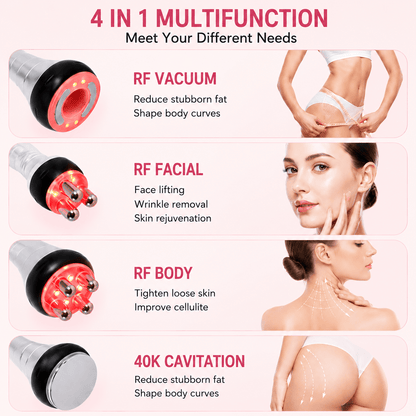 Bornbyme Ultrasonic Cavitation Machine 40K 4 IN 1 Ultrasonic Cavitation Machine for Body Sculpting & Skin Tightening