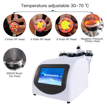 Bornbyme Ultrasonic Cavitation Machine 40K 5-IN-1 Cavitation Anti Cellulite Body Shaping Device