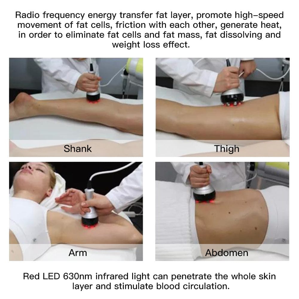 Bornbyme Ultrasonic Cavitation Machine 40K 5-IN-1 Cavitation Anti Cellulite Body Shaping Device