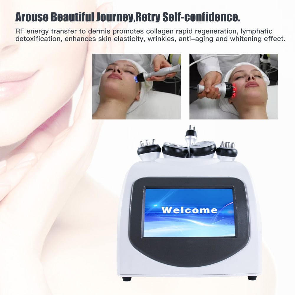 Bornbyme Ultrasonic Cavitation Machine 40K 5-IN-1 Cavitation Anti Cellulite Body Shaping Device