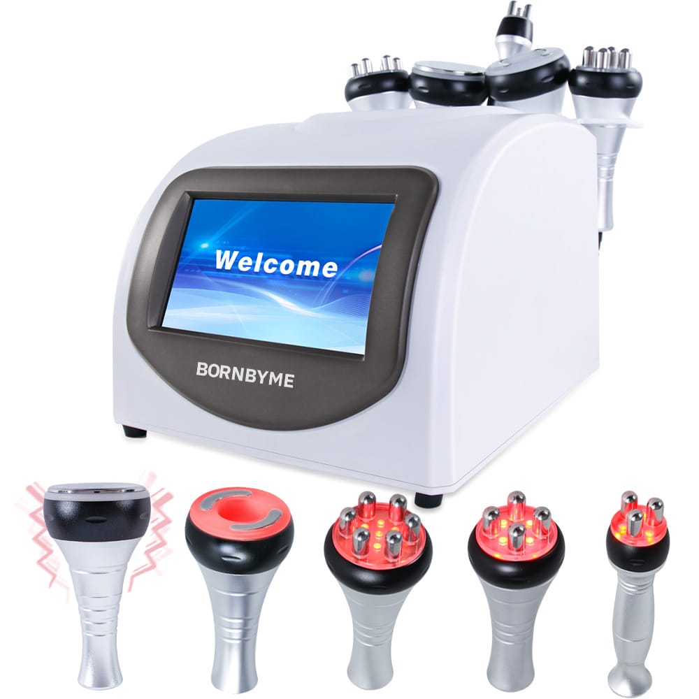 Bornbyme Ultrasonic Cavitation Machine 40K 5-IN-1 Cavitation Anti Cellulite Body Shaping Device