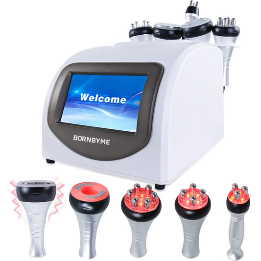 Bornbyme Ultrasonic Cavitation Machine 40K 5-IN-1 Cavitation Anti Cellulite Body Shaping Device