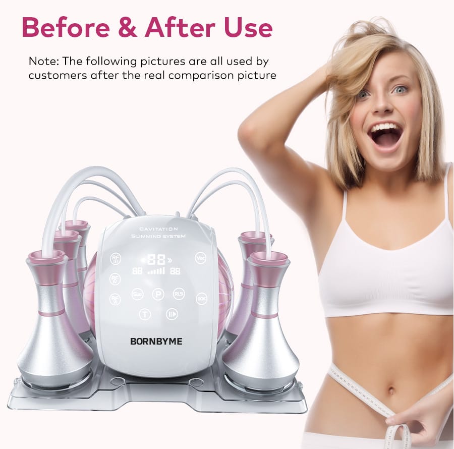 bornbyme Ultrasonic Cavitation Machine 5 IN 1 80K Ultrasonic Cavitation Machine Anti Cellulite
