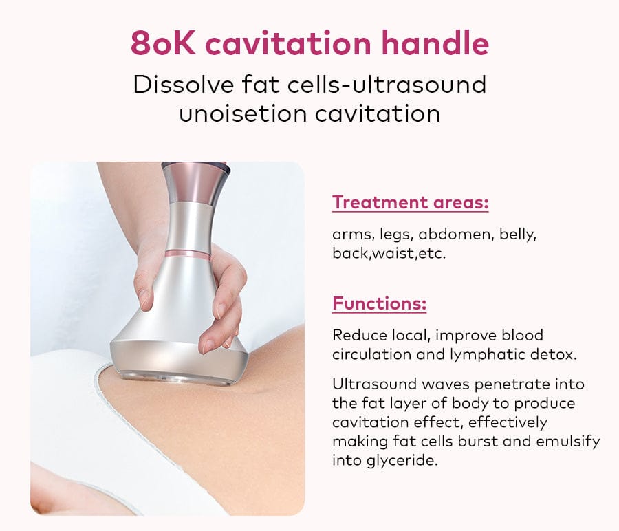 bornbyme Ultrasonic Cavitation Machine 6 IN 1 80K Cavitation Body Sculpting Machine Anti Cellulite
