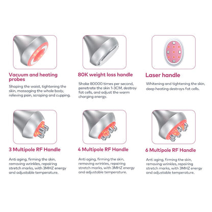 bornbyme Ultrasonic Cavitation Machine 6 IN 1 80K Cavitation Body Sculpting Machine Anti Cellulite