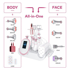 bornbyme Ultrasonic Cavitation Machine 6 IN 1 80K Cavitation Body Sculpting Machine Anti Cellulite