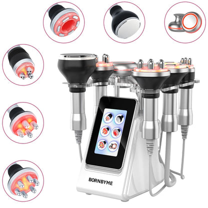 bornbyme Ultrasonic Cavitation Machine 6 IN 1 80K Cavitation Body Sculpting Machine Anti Cellulite