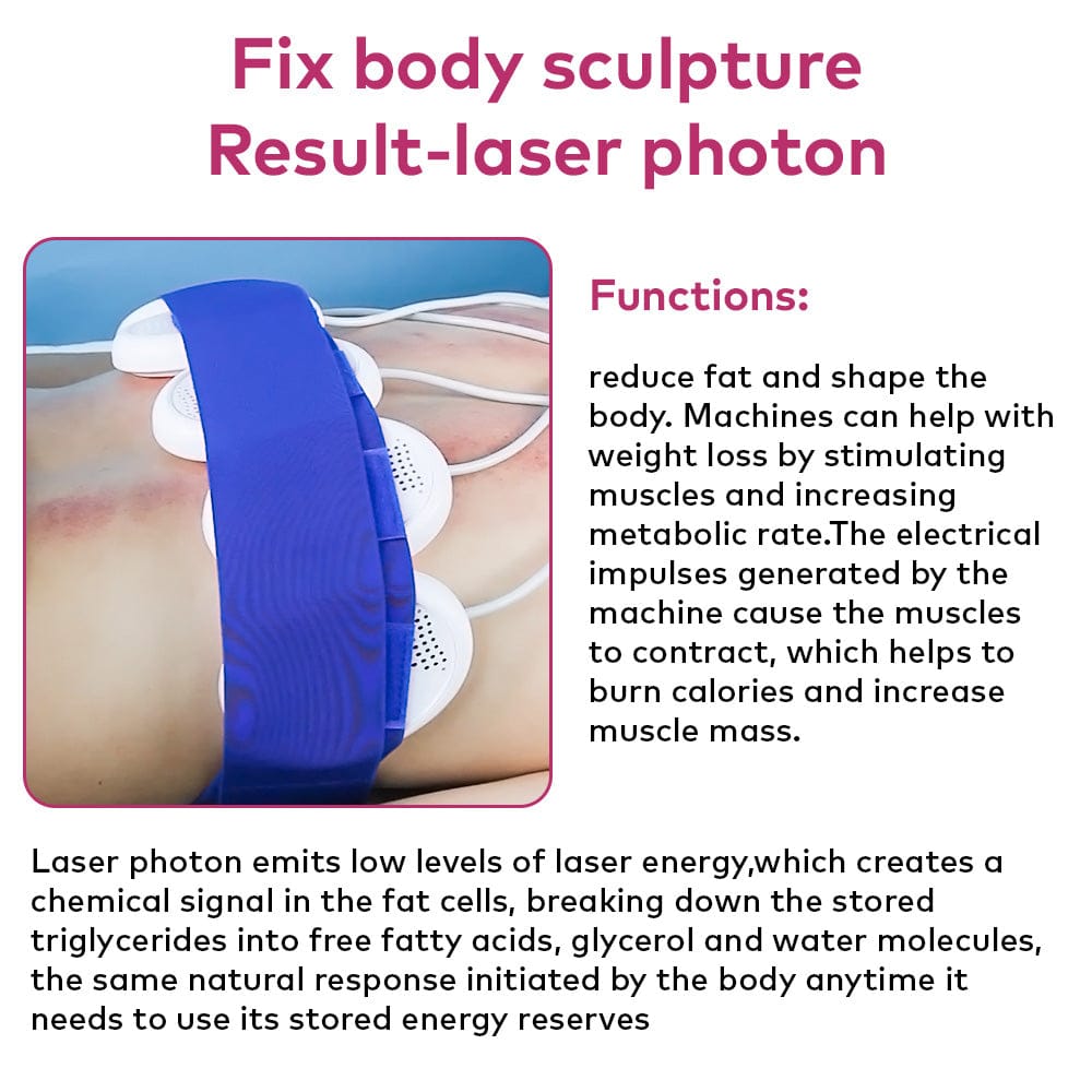 Bornbyme Ultrasonic Cavitation Machine 6 In 1 80K Ultrasonic Cavitation Machine Body Sculpting for Fat Reduction with EMS Therapy