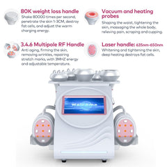 Bornbyme Ultrasonic Cavitation Machine 6 In 1 80K Ultrasonic Cavitation Machine Body Sculpting for Fat Reduction with EMS Therapy