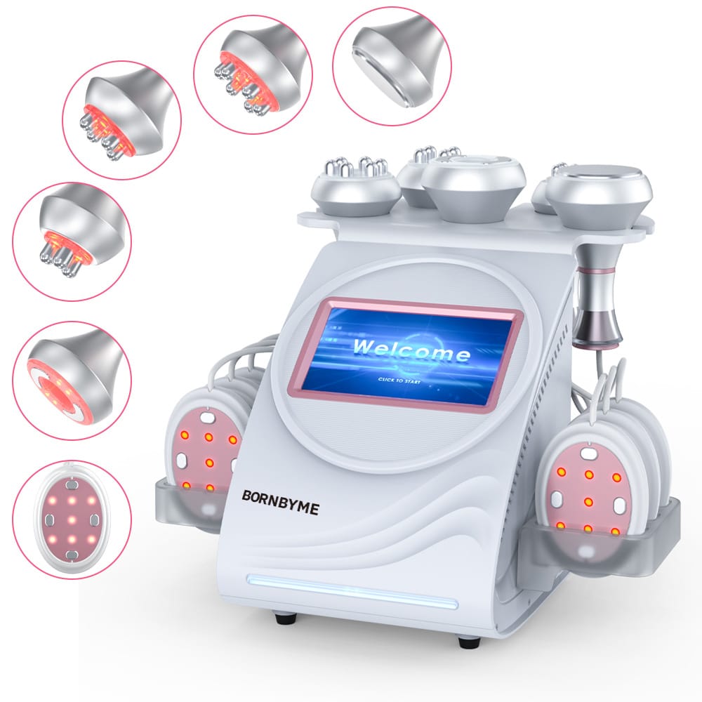 Bornbyme Ultrasonic Cavitation Machine 6-in-1 80K Ultrasonic Cavitation Shaping Device - Radio Frequency Beauty Instrument