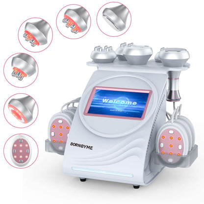 Bornbyme Ultrasonic Cavitation Machine 6-in-1 80K Ultrasonic Cavitation Shaping Device - Radio Frequency Beauty Instrument