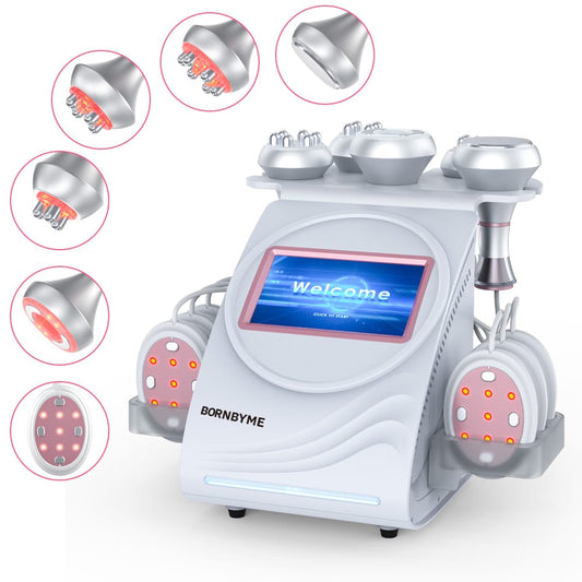 Bornbyme Ultrasonic Cavitation Machine 6-in-1 80K Ultrasonic Cavitation Shaping Device - Radio Frequency Beauty Instrument