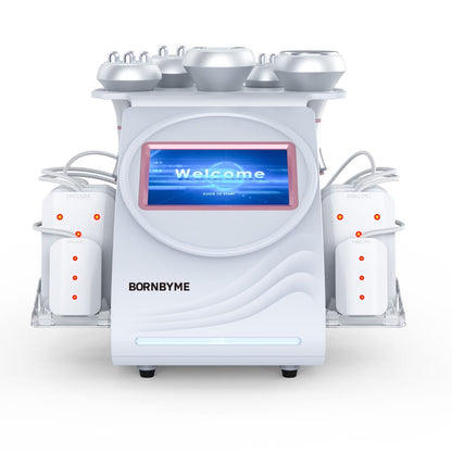 Bornbyme Ultrasonic Cavitation Machine 6-in-1 Cavitation Machine with 80K Ultrasonic, RF, Vacuum & Laser for Body Contouring and Fat Loss