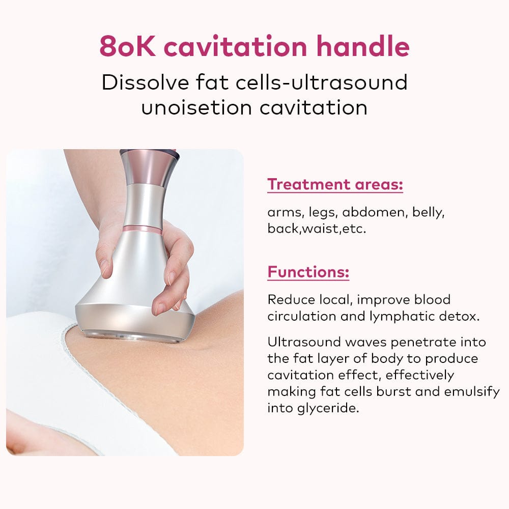 Bornbyme Ultrasonic Cavitation Machine 6 IN 1 Skin Tightening Machine Fat Burning Cavitation Body Slimming Device