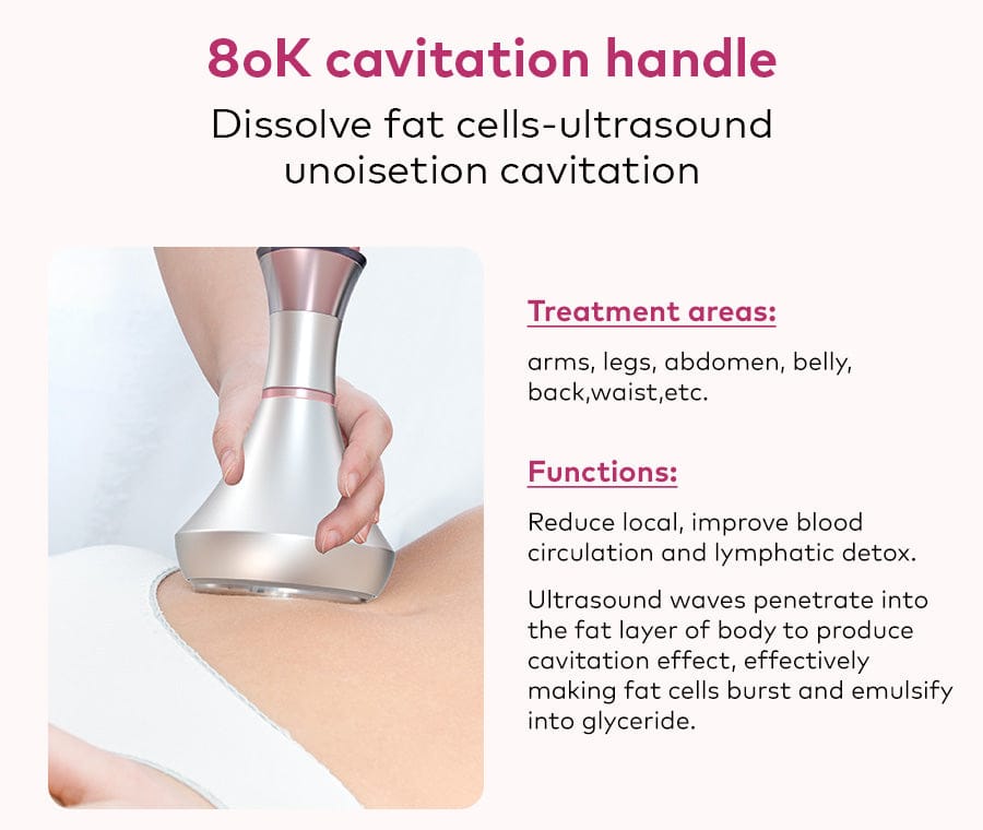 Bornbyme Ultrasonic Cavitation Machine 80K 5 IN 1 Ultrasonic Cavitation Body Sculpting Machine