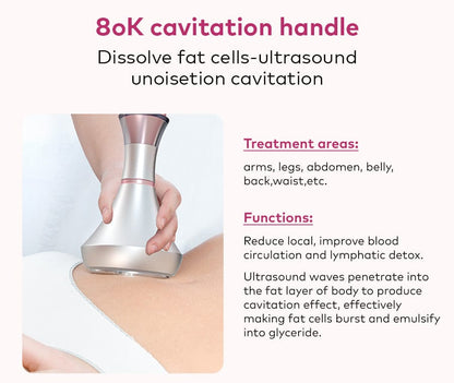 Bornbyme Ultrasonic Cavitation Machine 80K 5 IN 1 Ultrasonic Cavitation Body Sculpting Machine