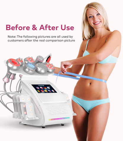 bornbyme Ultrasonic Cavitation Machine 80K Ultrasonic Cavitation Machine 9 IN 1 with Lipolaser Pads SD085