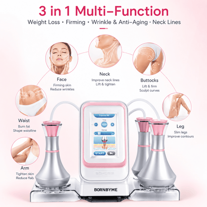 bornbyme Ultrasonic Cavitation Machine 80K Ultrasonic Cavitation & RF Body Sculpting Machine for Home & Salon Use